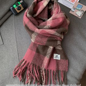 High-Quality Checkered Scarf for Women - Thick Warm Neck Warmer in Korean Style for Winter 2023