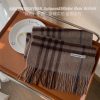 High-Quality Pure Wool Plaid Scarf for Women - Classic British Style, Warm Neck Accessory, Trendy Fashion Statement