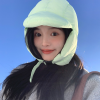 High-Quality Women's Down Russian Hat - Lightweight Warm Winter Ear Protection, 'My Head is Not Round' Design
