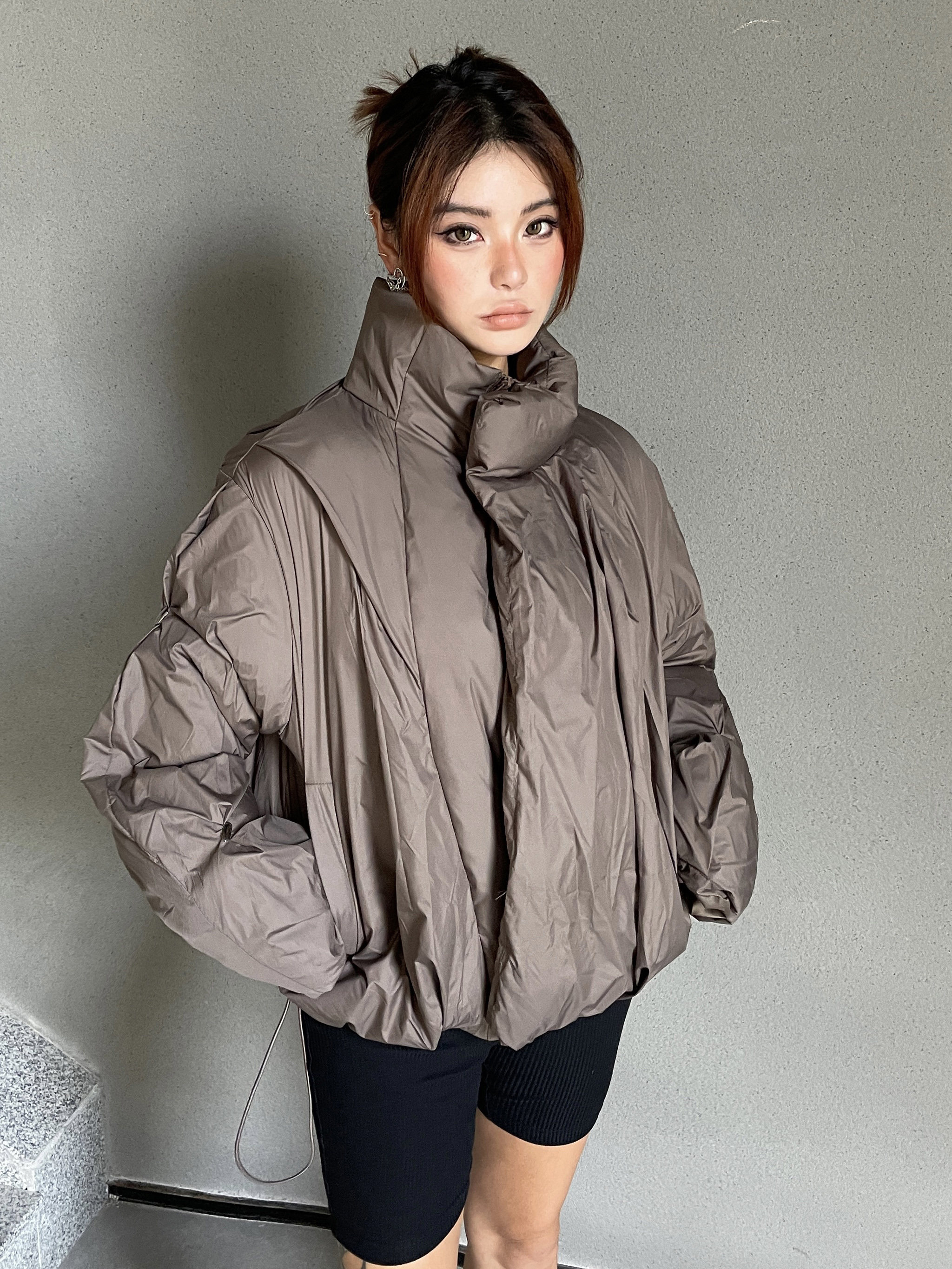 High Street Fashionable Short Cotton Puffer Jacket for Women - Trendy Loose Fit Warm Coat for Autumn and Winter