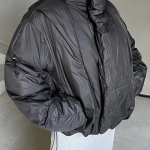 High Street Fashionable Short Cotton Puffer Jacket for Women - Trendy Loose Fit Warm Coat for Autumn and Winter