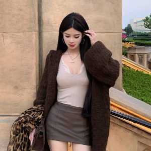 High Waist A-Line Mini Skirt for Women, Elegant Slim Fit Bodycon, Versatile Fashion Essential, Perfect for Y2K and Chic Outfits