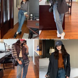 High Waist Slim Fit Tapered Straight Leg Jeans for Women - Versatile 9/10 Length - Trendy Spring Autumn Fashion 2022