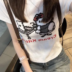 High-Waisted American Retro Denim Shorts for Women - Loose Wide-Leg Straight-Leg Summer Fashion, 90s Style, Mid-Length