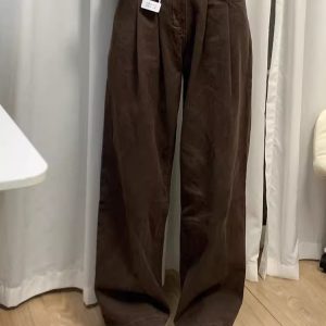 High-Waisted Black Pleated Wide-Leg Jeans for Women - Summer Slimming Loose-Fitting Versatile Straight-Leg Pants