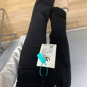 High-Waisted Black Wide-Leg Flared Jeans for Women - 2025 Summer Loose Fit Bell-Bottom Pants
