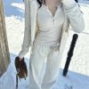 High-Waisted Colorful Rice Sweatpants with Drawstring - Soft & Delicate Milk Skin Feel, Trendy Comfortable Loungewear