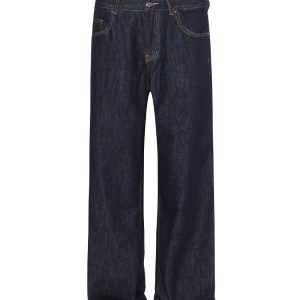 High-Waisted Denim Blue Wide-Leg Jeans for Women - Summer Casual Loose-Fitting Straight-Leg Pants, Versatile & Slimming Style