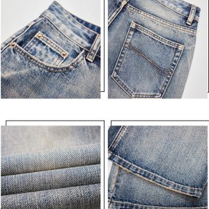High-Waisted Flared Jeans for Women - American Retro Bell-Bottoms, Slim-Fit Wide-Leg Style for Spring/Summer 2025