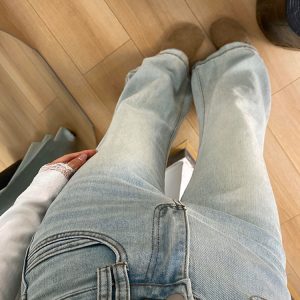 High-Waisted Light-Colored Flared Jeans for Women - Summer Slim Wide-Leg Versatile Straight Pants