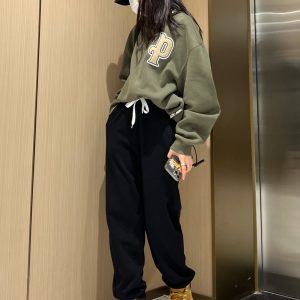 High-Waisted Loose Cuffed Harem Pants for Women - Casual Sports Sweatpants for Spring and Autumn Fashion