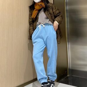 High-Waisted Loose Cuffed Harem Pants for Women - Casual Sports Sweatpants for Spring and Autumn Fashion