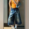 High-Waisted Loose Wide-Leg Denim Shorts for Women - American Style Seven-Point Mid-Length Versatile High Street Fashion