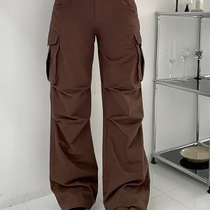 High-Waisted Loose Wide-Leg Floor-Length Pants - Retro American Style Casual Streetwear for Summer Fashion