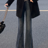 High-Waisted Non-Sticking Flared Jeans for Women - Loose Wide-Leg Summer Style, Slimming Versatile Floor-Length Pants