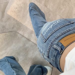 High-Waisted Retro Flared Jeans for Women, Fleece-Lined Loose Wide-Leg Pants, Slimming Floor-Length Design, Autumn Winter 2024 Fashion
