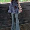High-Waisted Retro Flared Jeans for Women, Summer Slim-Fit Stretchy Straight-Leg Trousers, Y2K Vintage Style Fashion