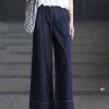 High-Waisted Retro Minimalist Wide-Leg Jeans for Women, Casual Draped Loose Straight Pants, Summer 2025 Fashion