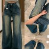 High-Waisted Retro Wide-Leg Jeans for Women - Summer Loose Fit Straight Pants, 90s Style Slimming Design
