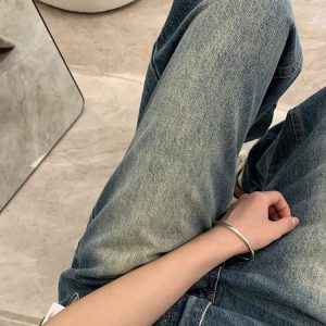 High-Waisted Retro Wide-Leg Jeans for Women - Summer Loose Fit Straight Pants, 90s Style Slimming Design