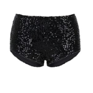 High-Waisted Sequined Triangle Shorts for Women - Sexy Summer A-Line Layered Ultra-Short Outerwear
