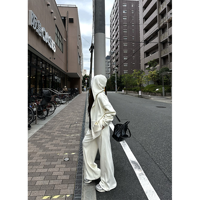 High-Waisted Slim Straight Loose Casual Sweatpants for Women - Wide-Leg Floor-Length Relaxed Fit Pants for Comfortable Style