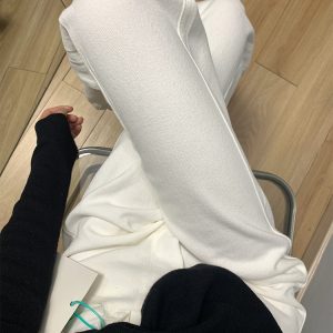 High-Waisted White Flared Denim Pants for Women - Summer Loose Wide-Leg Trousers, Slimming Versatile Style
