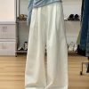 High-Waisted White Textured Wide-Leg Jeans for Women - Loose-Fitting, Slimming Casual Summer Pants, Versatile Straight-Leg Style