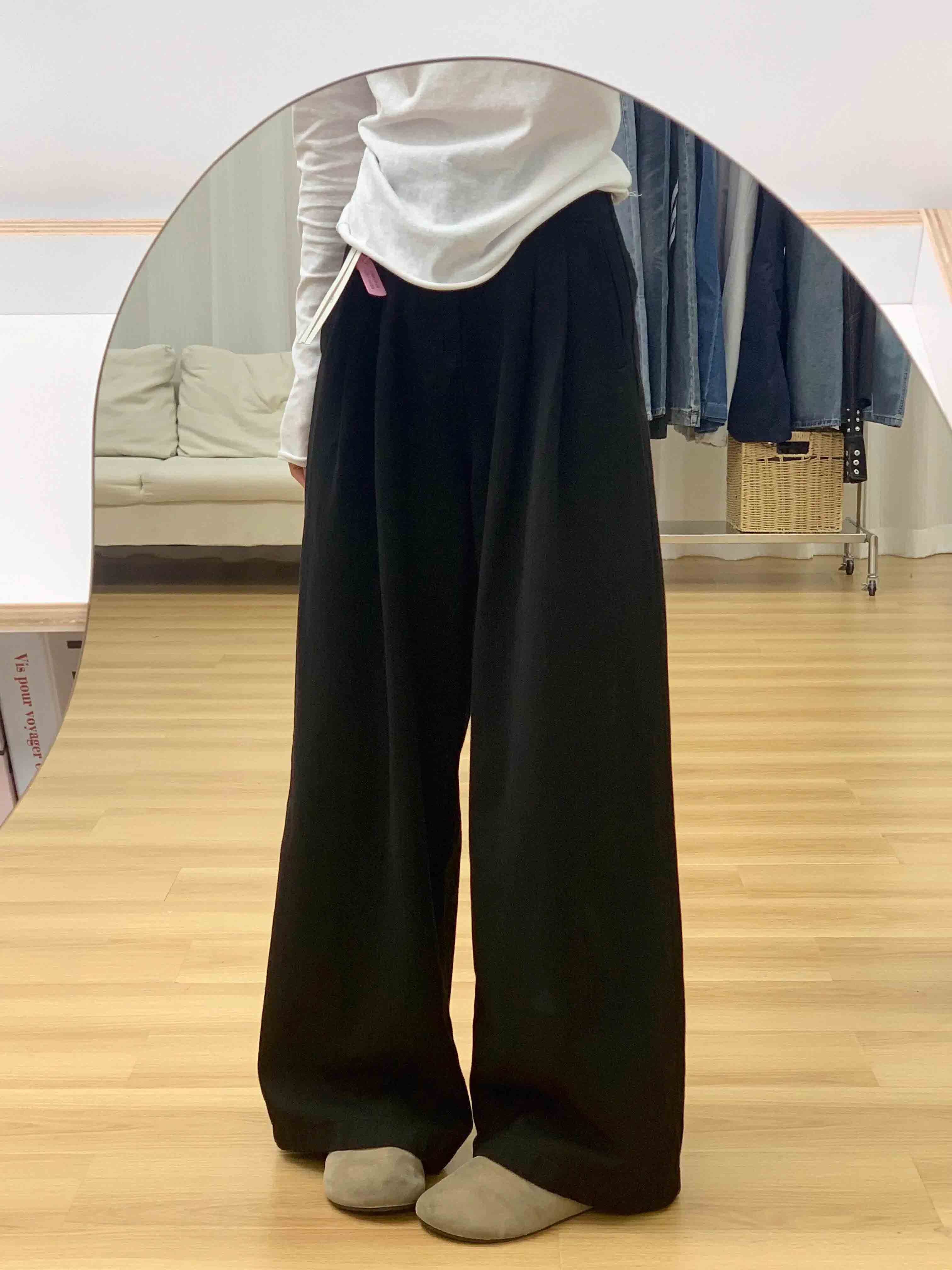 High-Waisted White Textured Wide-Leg Jeans for Women - Loose-Fitting, Slimming Casual Summer Pants, Versatile Straight-Leg Style