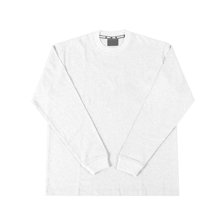 Hip-Hop Loose Fit Solid Color Long Sleeve T-Shirt - Versatile Heavyweight Base Layer for Street Dance, European & American Style