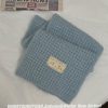 Iceland Blue Wool Blend Knitted Scarf for Women - Thick Solid Color Winter Neck Warmer
