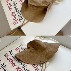Japanese-Style Wide-Brimmed Sun Hat for Men and Women - Outdoor Fishing & Hiking Jazz Fisherman Hat, Rolled-Edge Design