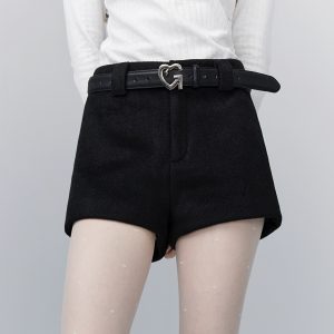 Korean Comic Senior Sister Woolen Shorts - Versatile Hot Pants for Spring Summer Casual Style - Trendy Hot Girl Fashion