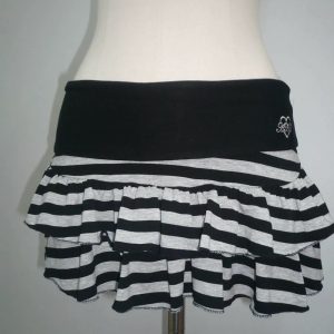 Korean Style A-Line Striped Cake Skirt for Summer 2025 - Hot Girl Fashion, Insulated Design, Trendy Niche Look
