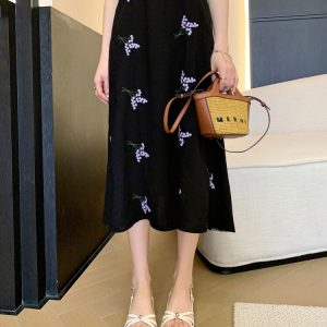 Korean-Style Cute Open-Toe Flat Sandals for Women, Genuine Leather, Summer 2023 Fairy Style, Versatile Low Heel for Skirts