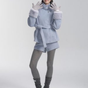 Korean Style Elegant High Collar Short Woolen Coat - Double-Sided Wool Overcoat for Winter Fashion