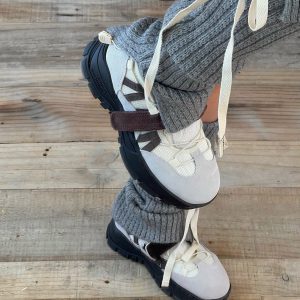 Korean Style GLOWNY Niche Strap Warm Mid-Tube Slouchy Leg Warmers - Versatile Two-Way Wear Socks for Women