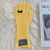 Korean Style Knitted Touch Screen Gloves for Women - Winter 2024 Bowknot Design, Warm Split Finger Fashion Accessories