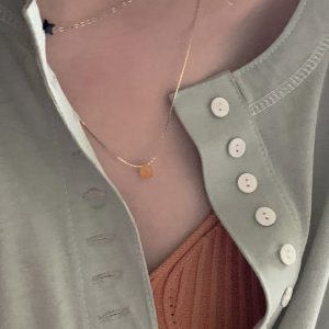 Korean Style Mini Water Droplet Pendant Necklace - Elegant Charm for Y2K and 90s Fashion Lovers