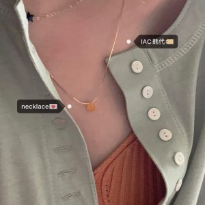 Korean Style Mini Water Droplet Pendant Necklace - Elegant & Trendy Jewelry Accessory for Any Outfit