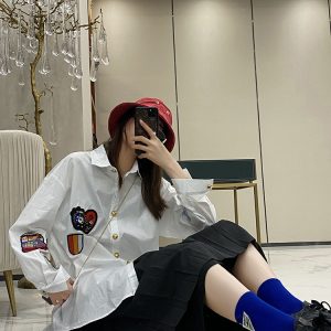 Korean Style Pleated Striped Asymmetrical Midi Skirt for Women - European Spring Summer Fashion Casual Design