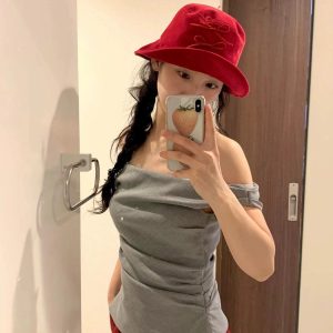 Korean-Style Retro Velvet Roll-Up Fisherman Hat for Spring/Summer - Versatile Japanese Sun Hat