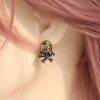 Korean Style Silver Skull Earrings for Women - Trendy and Cool Statement Accessories