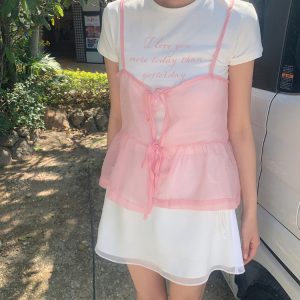 Korean Style Simple Letter Print Short Sleeve T-Shirt for Casual Wear - Trendy and Comfortable Summer Top
