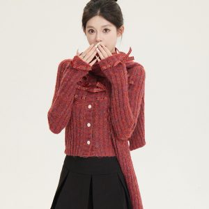 Korean Style Warm Versatile Knitted Scarf Set for Autumn Winter - New Year Series Fashion Accessory