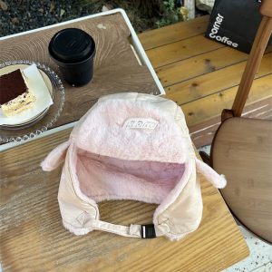 Korean Style Winter Cycling Ear Protection Hat for Women, Cold-Resistant Cute Skiing Little Lamb Lei Feng Beanie