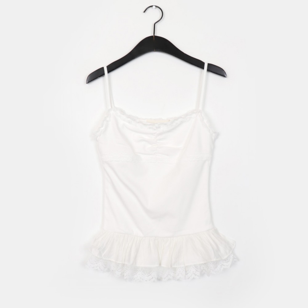 Korean Style Women's Two-Piece Set, Unique Tie Design Camisole and Cardigan, Gentle Aesthetic Top for Casual Wear