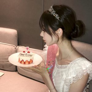 Lab-inspired Lace Flutter Sleeve Camisole Fairy Cake Dress Set - Y2K Aesthetic Fashion