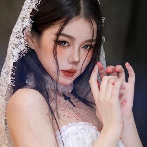Lace Choker Necklace with Cross for Women - Sweet Cool Sexy Cosplay Collarbone Accessory