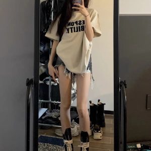 Lace-Up Thick-Soled Mid-Calf Motorcycle Boots for Women - 2023 Spring Autumn Rose Park Chae-young Style